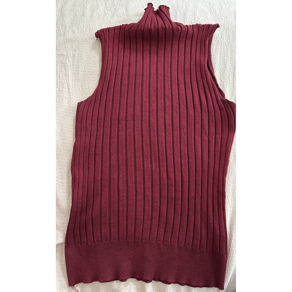 Katch Me Burgundy/ Wine Turtle Neck Tank Top, One Size